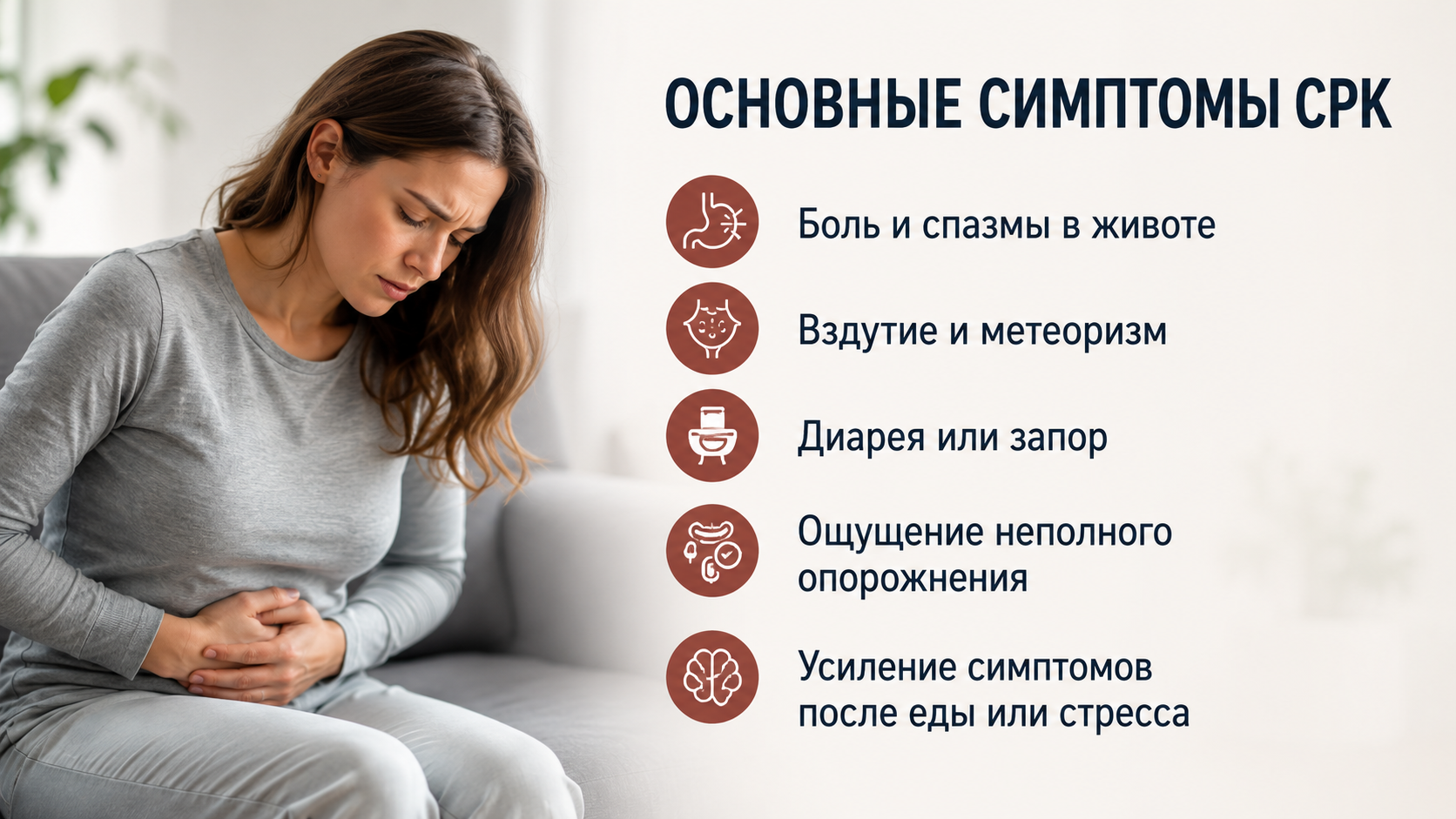 Раздраженный кишечник и СРК: симптомы, причины, питание и что можно сделать 2 Основные симптомы синдрома раздраженного кишечника: боль, вздутие, диарея или запор